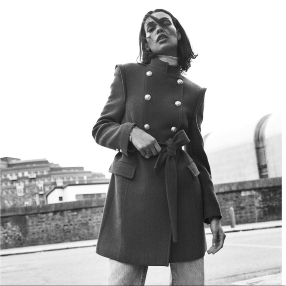 ZARA DOUBLE BREASTED JACKET - Picture 4 of 6